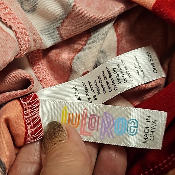 LULAROE rock and roll themed leggings OS NWOT horns up music fan - Picture 2 of 4